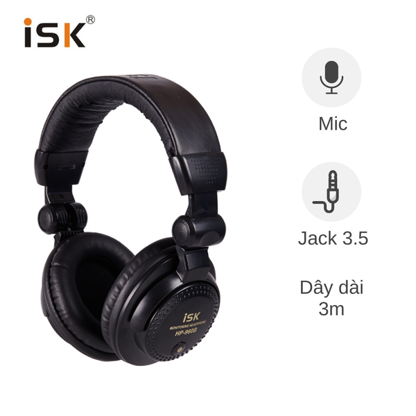Headphone dây kiểm âm ISK 960