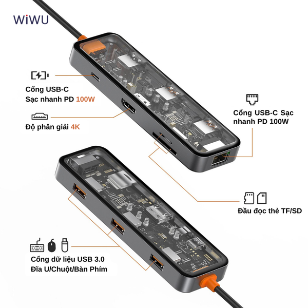 ** Hub Wiwu Cyber 8 in 1