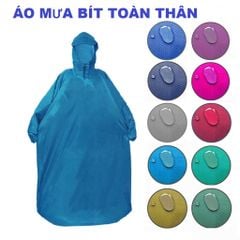 Áo mưa kín người vải dù vân tổ ong