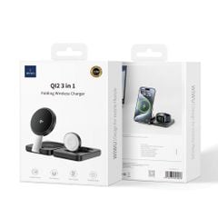 Đế sạc không dây Wiwu QI2 3 in 1 W028 gấp gọn
