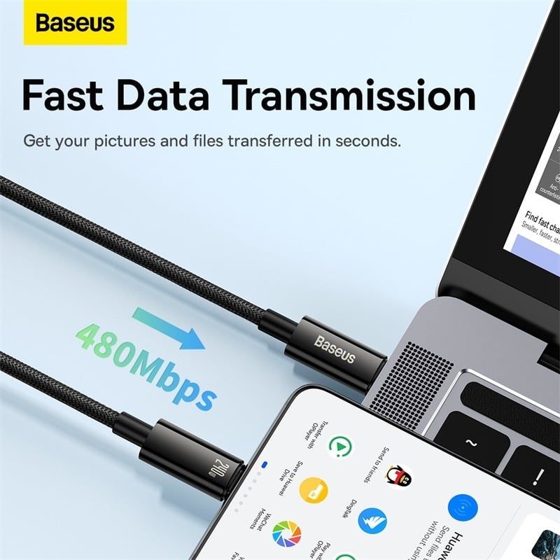 Cáp Type C to Type C Baseus Tungsten Gold 240W 3m