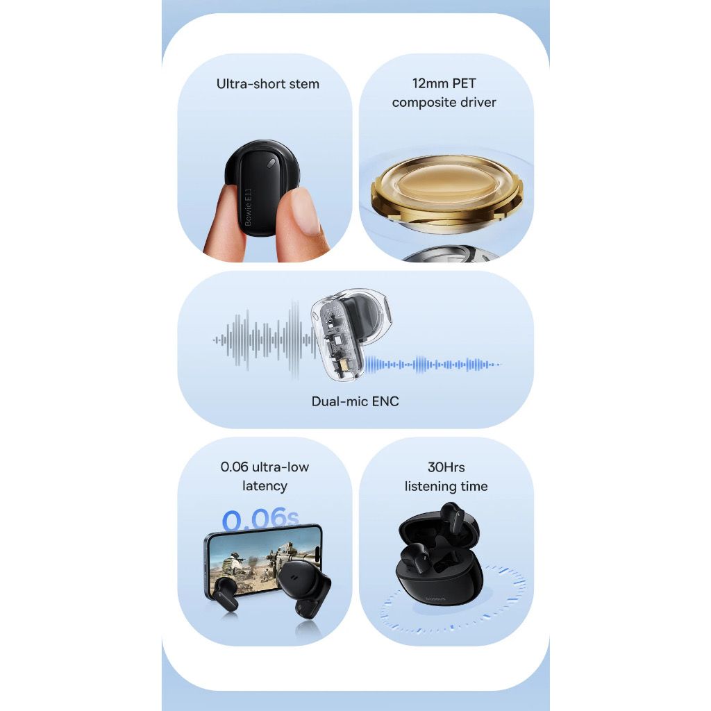 ** Tai nghe Bluetooth Baseus E11