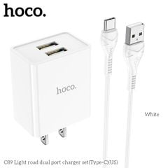 Bộ sạc Type C Hoco C89 2 cổng USB