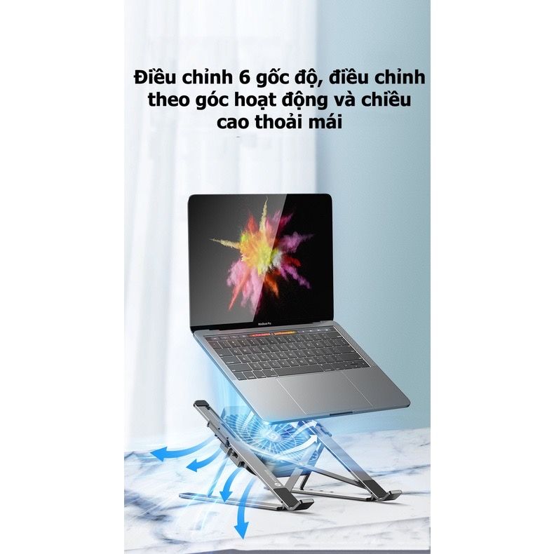 Giá đỡ Laptop kim loại gấp gọn có quạt HD00020
