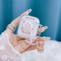 Case Airpods 1/2 dẻo trong Gấu nâu 100%