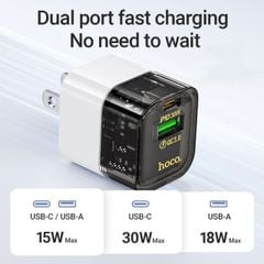 Cóc sạc Hoco DM-C3 1U 1C 30W