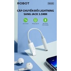 Cáp chuyển Lightning to 3.5mm Robot RUL03
