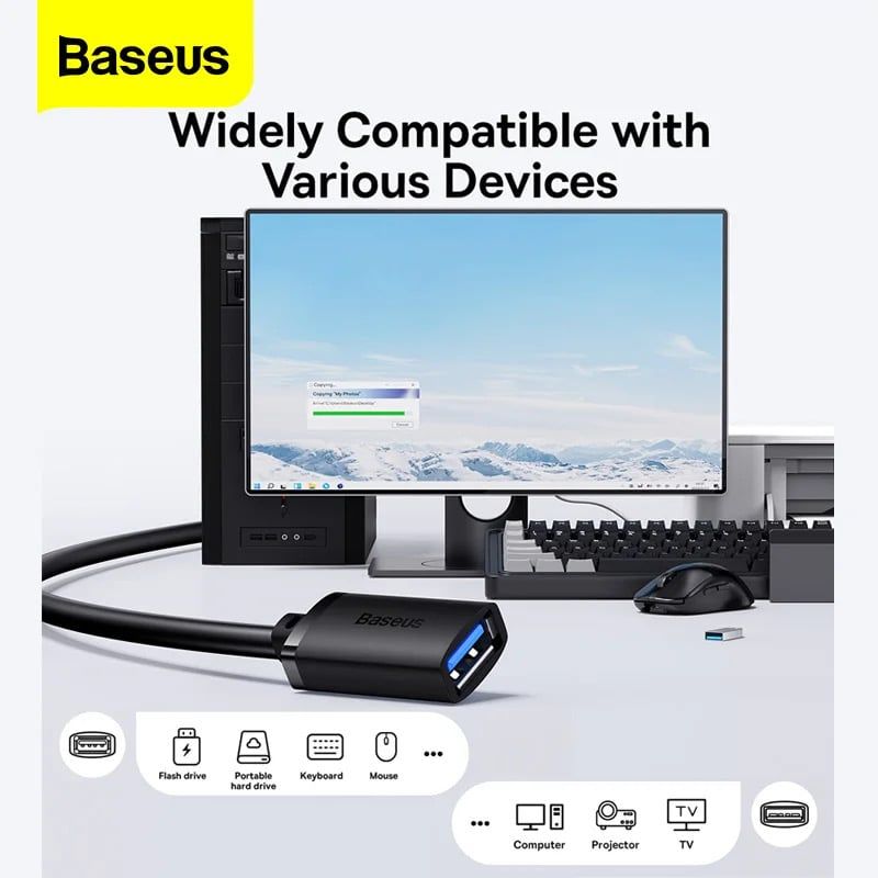 ** Cáp nối dài USB 3.0 Baseus 5m