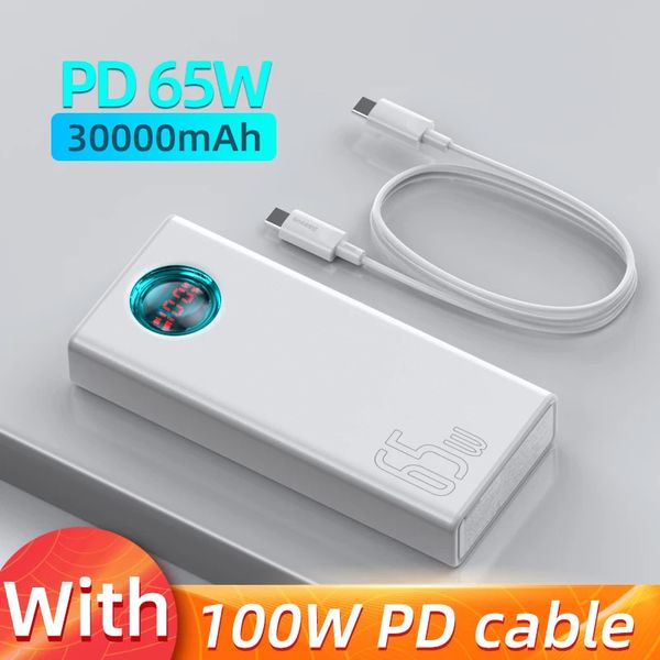 SẠC DỰ PHÒNG 65W 20000MAH TÍCH HỢP CÁP 3 CỔNG SẠC NHANH ĐA THIẾT BỊ