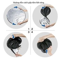 Tấm hắt sáng Trắng - Bạc Size 80cm có túi đựng
