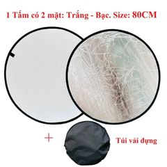 Tấm hắt sáng Trắng - Bạc Size 80cm có túi đựng