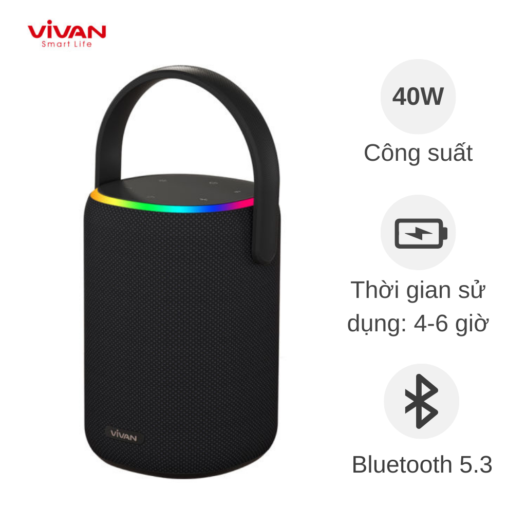 Vs50 **Loa Bluetooth Vivan VS50 40W