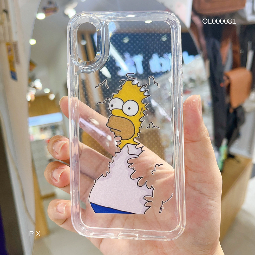 Ốp IP X dẻo trong Angry Birds/ Mèo/ người vàng nút bạc