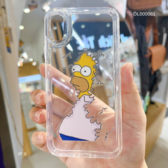 Ốp IP X dẻo trong Angry Birds/ Mèo/ người vàng nút bạc