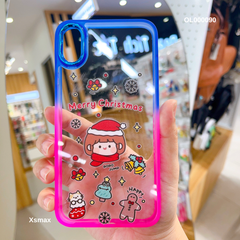 ** Ốp IP Xs Max trong cứng Giáng sinh viền nhám loang màu