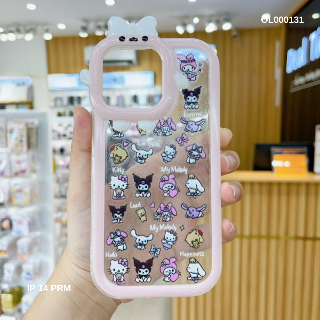 Ốp IP 14 Pro Max dẻo trong nhiều hình tai nơ