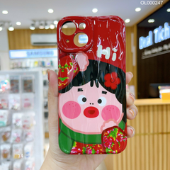 ** Ốp IP 14 6.1 vân gân đứng Cô gái HI