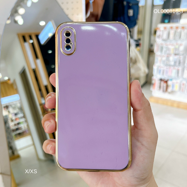Ốp IP X full màu bóng viền xi
