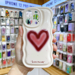 ** Ốp IP 14 Pro dẻo trái tim viền sóng Love Yourself