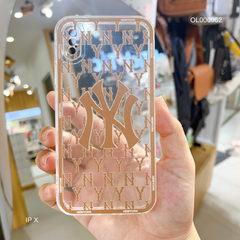 Ốp IP X dẻo trong logo New York nâu