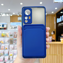 Ốp Xiaomi 12 lưng nhám viền màu ví card
