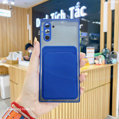 Ốp SS Note 10 lưng nhám viền màu ví card