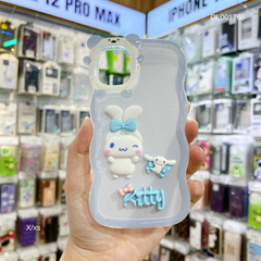 ỐP IP X dẻo đính sticker tai gấu viền sóng