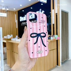 ** Ốp IP 14 6.1 dẻo lưng nơ đen Girlish sentiment