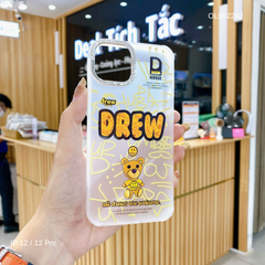 Ốp IP 12 6.1 Lưng nhám nhiều hình nút xi