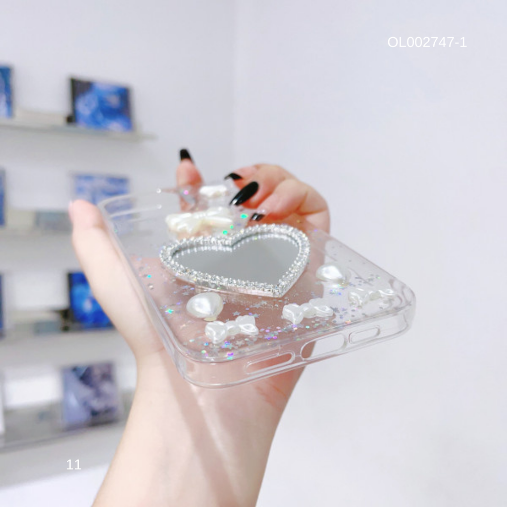 Ốp IP 11 6.1 Lưng trong nhũ đính sticker