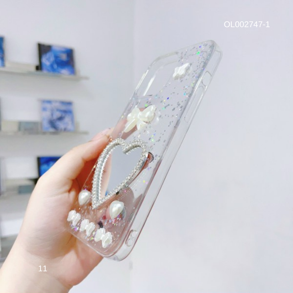 Ốp IP 11 6.1 Lưng trong nhũ đính sticker