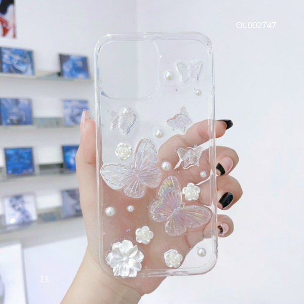 Ốp IP 11 6.1 Lưng trong nhũ đính sticker