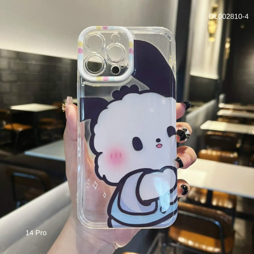 Ốp IP 14 Pro dẻo trong in hình cute