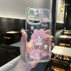 Ốp IP 14 Pro dẻo trong in hình cute