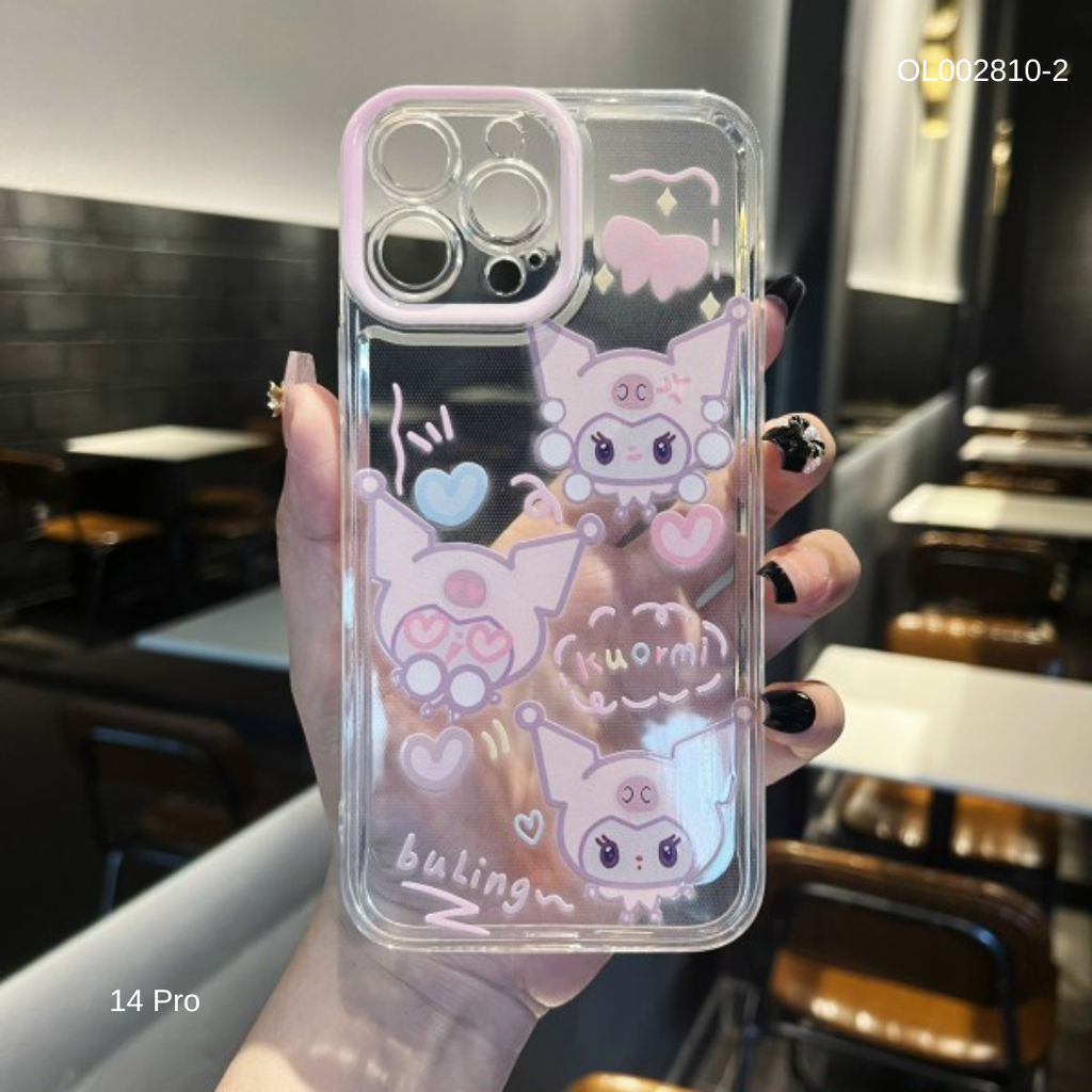 Ốp IP 14 Pro dẻo trong in hình cute