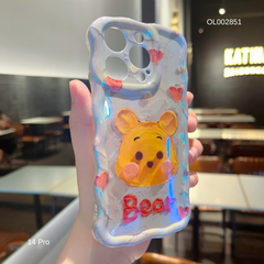 ** Ốp IP 14 Pro Lưng phản quang Gấu Bear