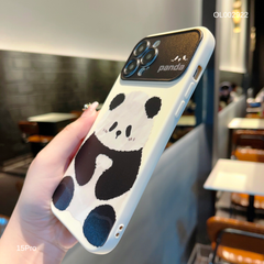 ** Ốp IP 15 Pro dẻo in Panda giả phối camera