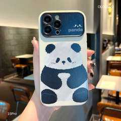 ** Ốp IP 15 Pro dẻo in Panda giả phối camera