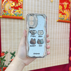 ** Ốp Oppo A38 dẻo tráng gương hình 4 icon Puppy