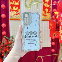 ** Ốp Xiaomi Redmi Note 12 Pro dẻo tráng gương hình 3 Black Coal