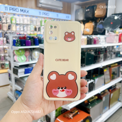 ** Ốp Oppo A52/A72/A92 dẻo Cute Bear vàng viền trong