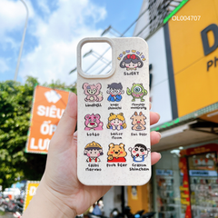 ** Ốp IP 13 Pro dẻo lúa mì in 10 icon cute