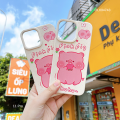 ** Ốp IP 11 Pro dẻo lúa mì in Pink Pig