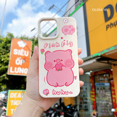 ** Ốp IP 13 Pro dẻo lúa mì in Pink Pig