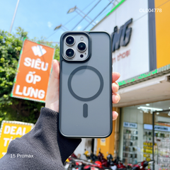 Ốp IP 15 Pro Max Likgus nhám Tuan Magsafe viền màu