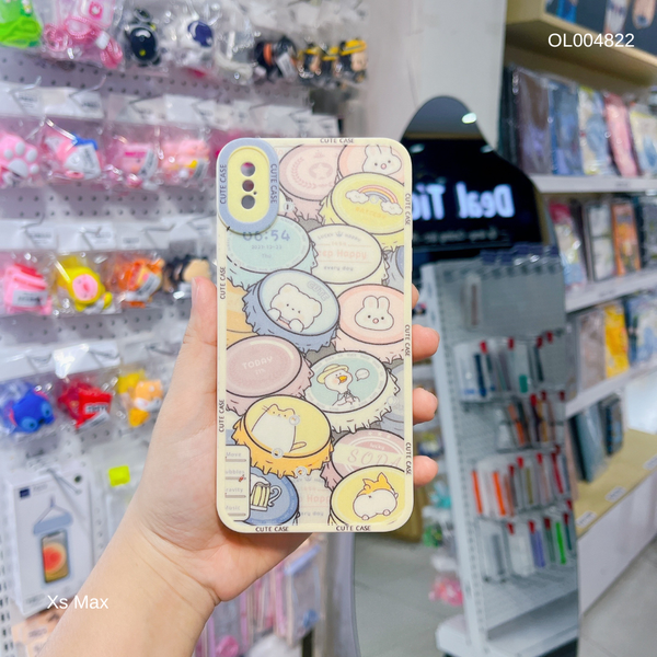 ** Ốp IP Xs Max dẻo in nắp chai nhiều hình cute