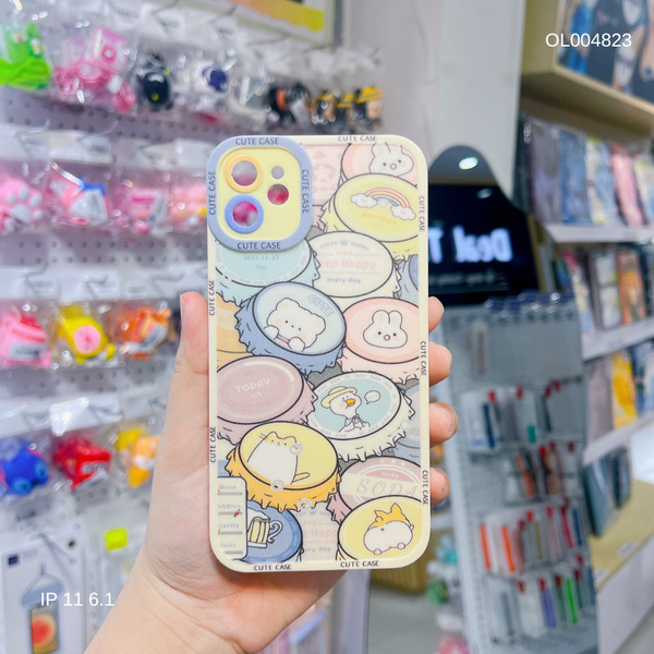 ** Ốp IP 11 6.1 dẻo in nắp chai nhiều hình cute