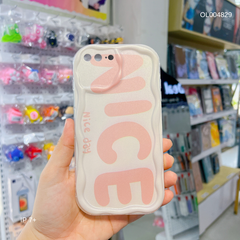 ** Ốp IP 7+/8+ Lưng in Nice hồng viền sóng nổi