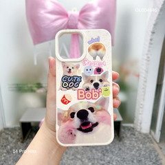 ** Ốp IP 14 Pro Max dẻo lúa mì in cute Dog