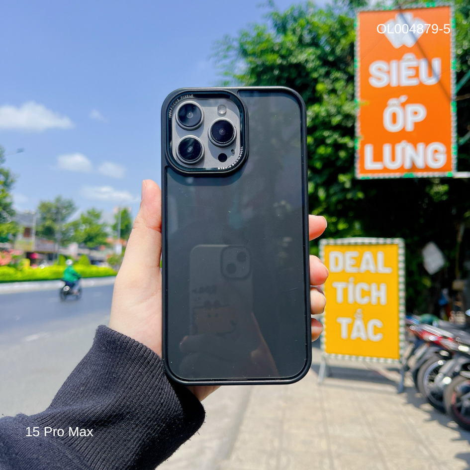 Ốp IP 15 Pro Max Likgus trong cứng viền su
